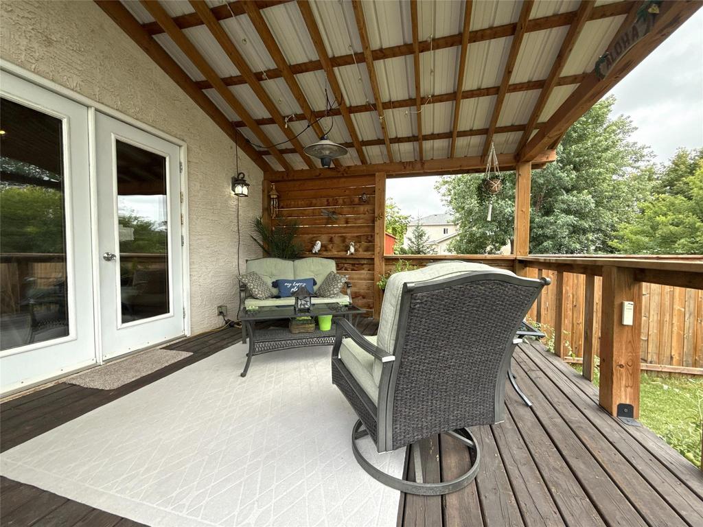 40 Forestgate Avenue, Linden Woods · covered deck looking back toward the patio doors