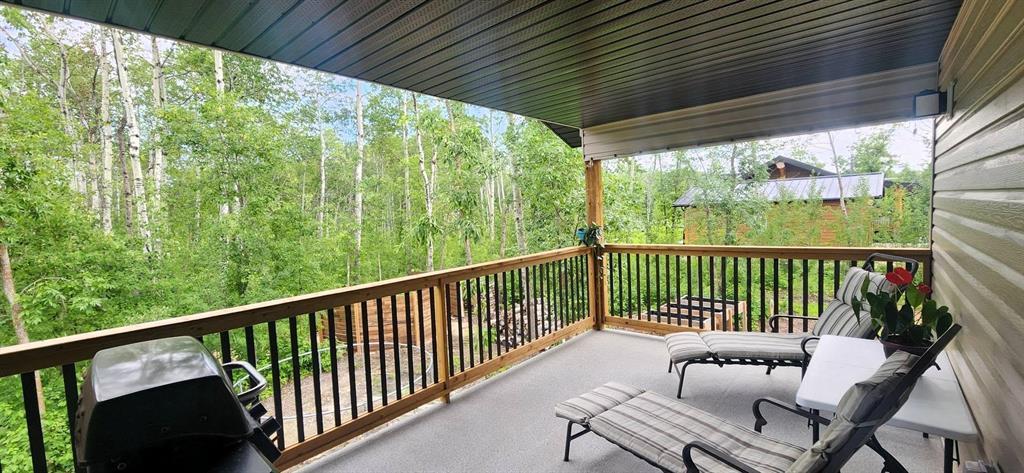 7 Surtsey Road, Sandy Hook · covered deck with loungers and barbecue looking into the trees